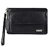 VISCONTI Mens Wrist Bag Travel Organiser - Black #1
