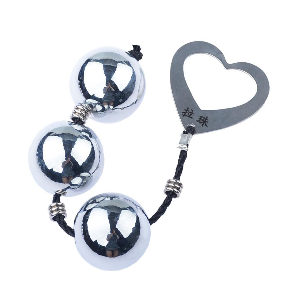 Catena anale SM in acciaio inossidabile con perline anali, for massaggio alla prostata, masturbatore anale con perline anali, giocattolo sessuale for uomini e donne(5kugeln)