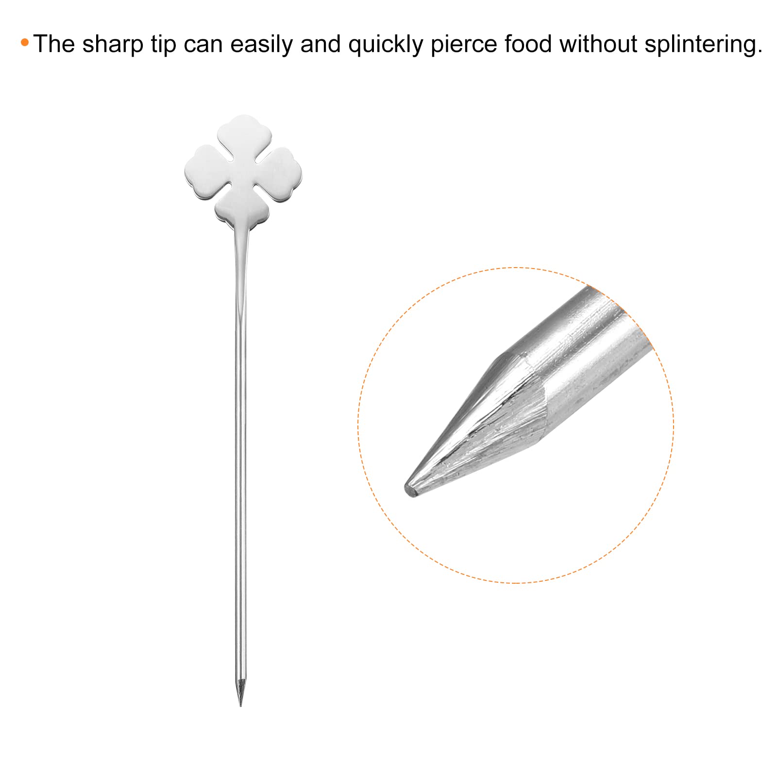 Lot De 20 Cure-dents Cocktail En Acier Inoxydable 10,7 Cm - Réutilisables - Pour Boissons, Apéritifs, Décorations - Cylindre Argenté - 5