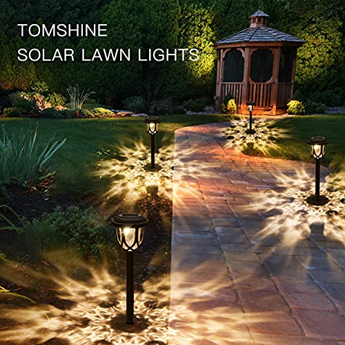 10pcs Luzes de gramado movidas a energia solar LEDs Lâmpada de jardim ondulado de água IP44 luz de p