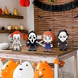Halloween Table Decorations, Halloween Horror Movie Character Wooden Sign Scary Halloween Table Cent