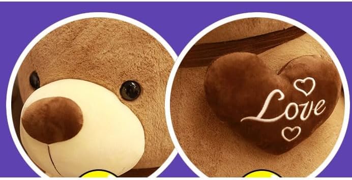 Teddy Bear, Plush Bear, Hugging Pillow, Large, Animal, Cute, Super Cute, Fluffy, Relaxing, Sleeping Toy, Type 1, Figurine, Decoration, 39.4 inches 100 cm, Interior, Gift, Children, Body Pillow, Animals