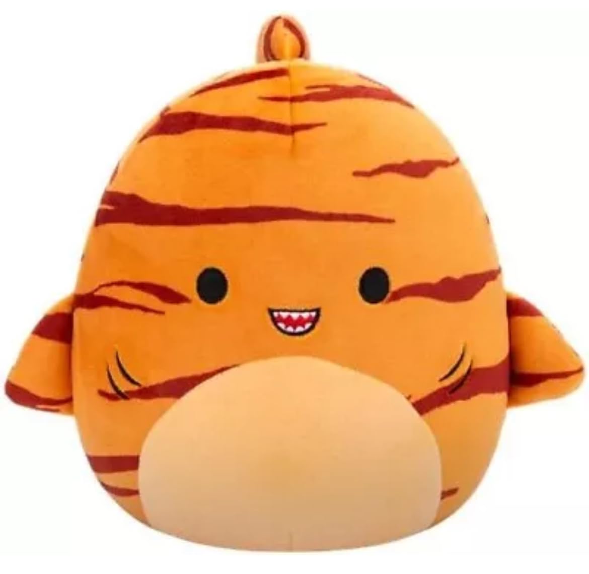 Squishmallows 7.5 Inch Plush - Jagger The Tiger Shark, Orange, 19 Centimeters