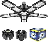 Led Garage Light 150W, 15000LM LED Garage Ceiling Lighting with E26/E27 Medium Base, 6000K Deformable LED Shop Light with 10+1 A