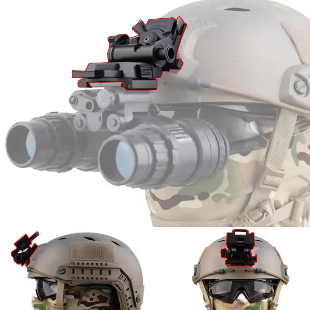 HMWOKPOT Aluminum Night Vision Goggles NVG Mount for PVS14/15/18 g24 Mount - NVG Metal Helmet Mount for CS Games,Brown