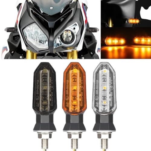 Clignotants moto 8mm 12V avec éclairage ambre haute visibilité pour sécurité nocturne - 2