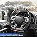 Carbon Fiber Steering Wheel Compatible with Ford F150 Raptor 2015-2020 Car Steering Wheel with Heating, D-Shaped Flat-Bottom Steering Wheel(Without HEA-ting)