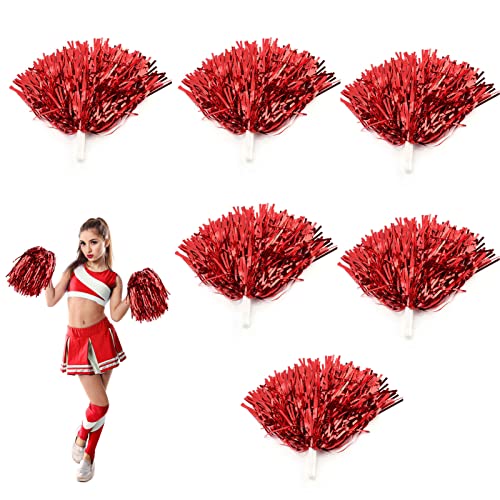 Pompons de pom-pom girl OUKENS rouges pour supporter votre équipe