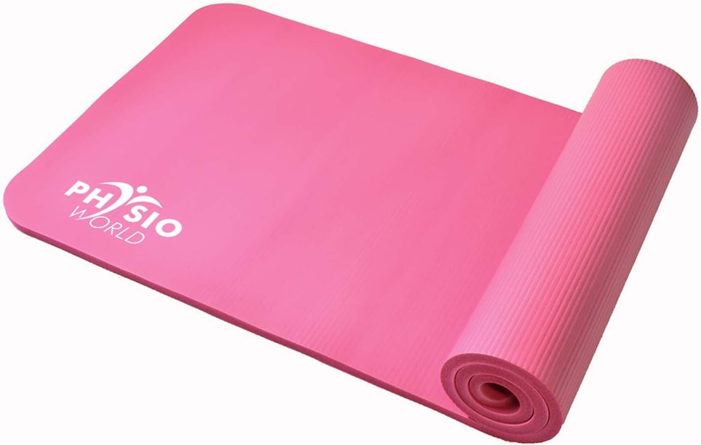 PhysioWorld Exercise Mat NBR Fitness Mat - Multi Purpose | 183cm x 60cm x 10/15mm | For Pilates, Sit-Ups, Planks, Stretching, Push-ups, Home, Gym - Perfect for Men, Women & Kids