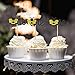 36 PCS One Birthday Cupcake Toppers The One Bee Cupcake Toppers Paper Glitter Cake Picks for Gender Reveal Baby Shower 1st Birthday Party Cake Decoration
