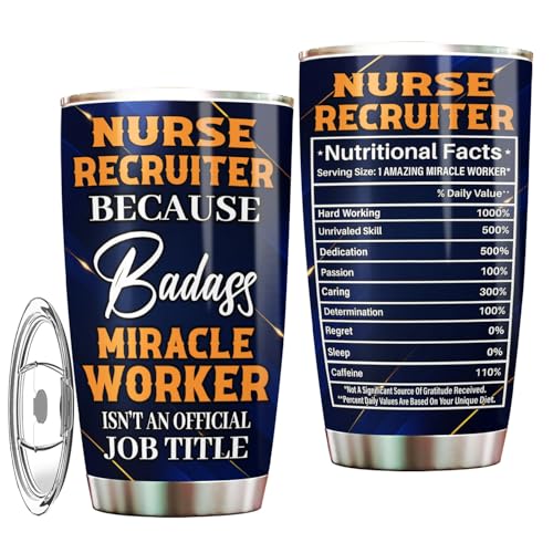 MONIZILUCKY Nurse Recruiter Tumbler 20oz – Stainless Steel Insulated...