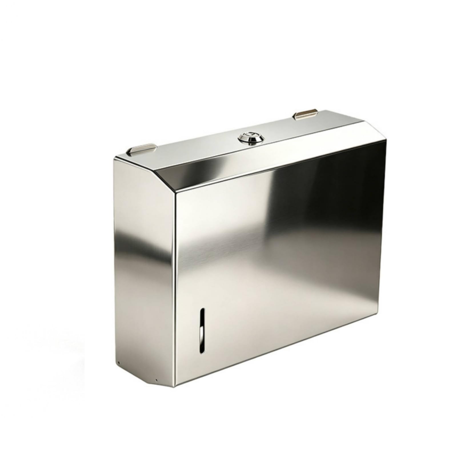 Dispenser in Acciaio Inox con Serratura Resistente Porta Salviette di Carta da Parete Sottile Distributore di Carta a Muro per Bagni Pubblici, Rame Antico