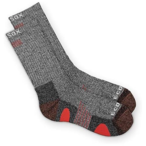 Ecosox Bamboo Viscose Full Cushion Hiking/Outdoor Crew Socks/Keep Your Feed Dry/Odor & Blister Free (Medium - Black/Orange 3 Pack) Cover