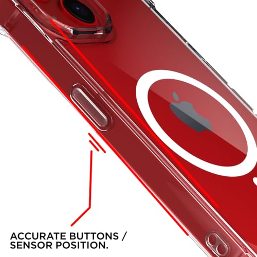 Image of Amazon Basics Back Cover for iPhone 14 Plus Mag-Safe Shockproof PC + TPU Protective Case Magnetic Support Bumper Case (Transparent Mag-Safe)