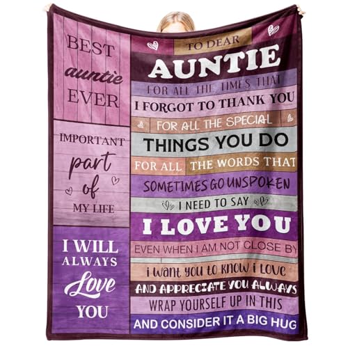 Couverture Auntie CheriGift en micro-polaire douce de qualité premium