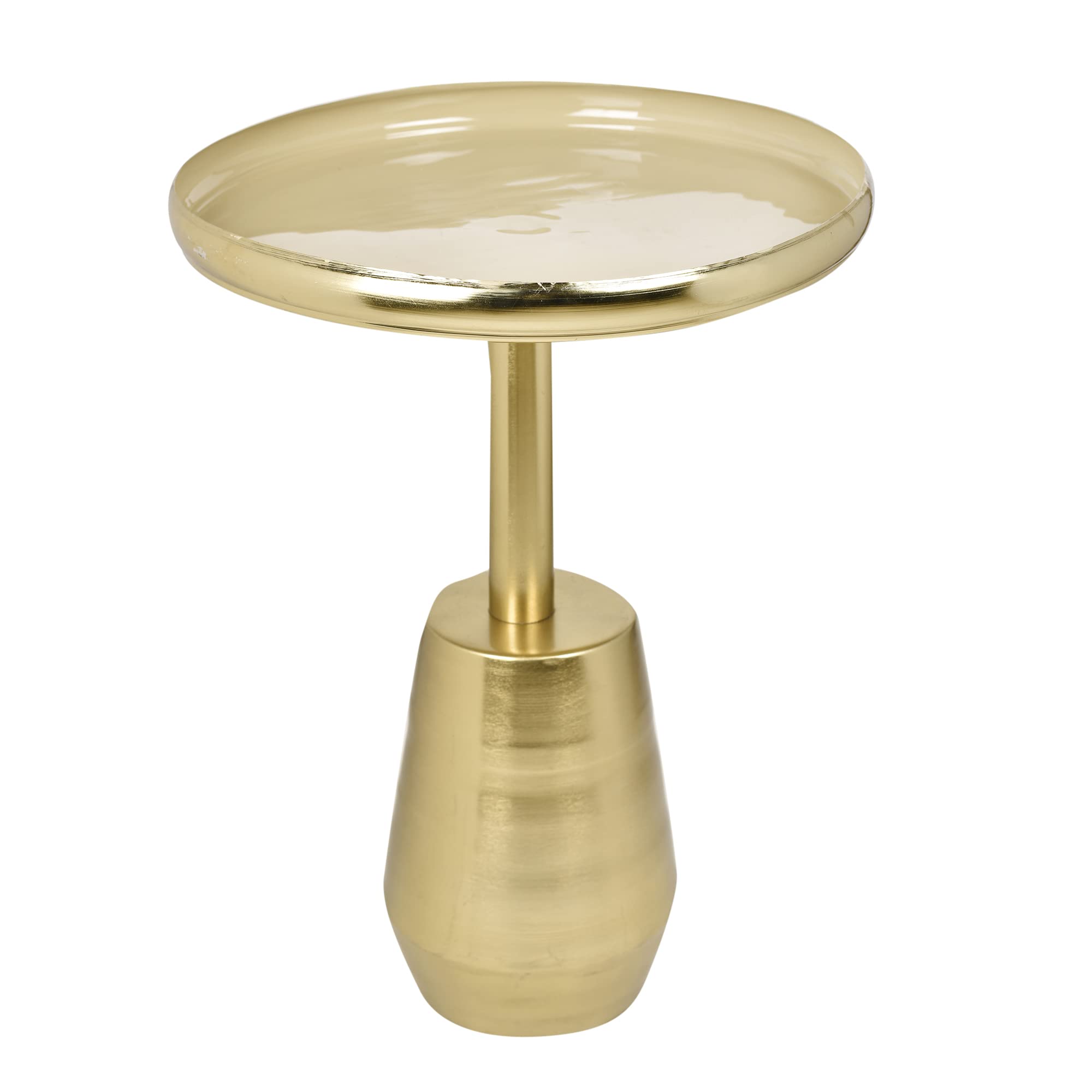 Manor House Accent End Table with Gold Mina Top 19 inches Tall