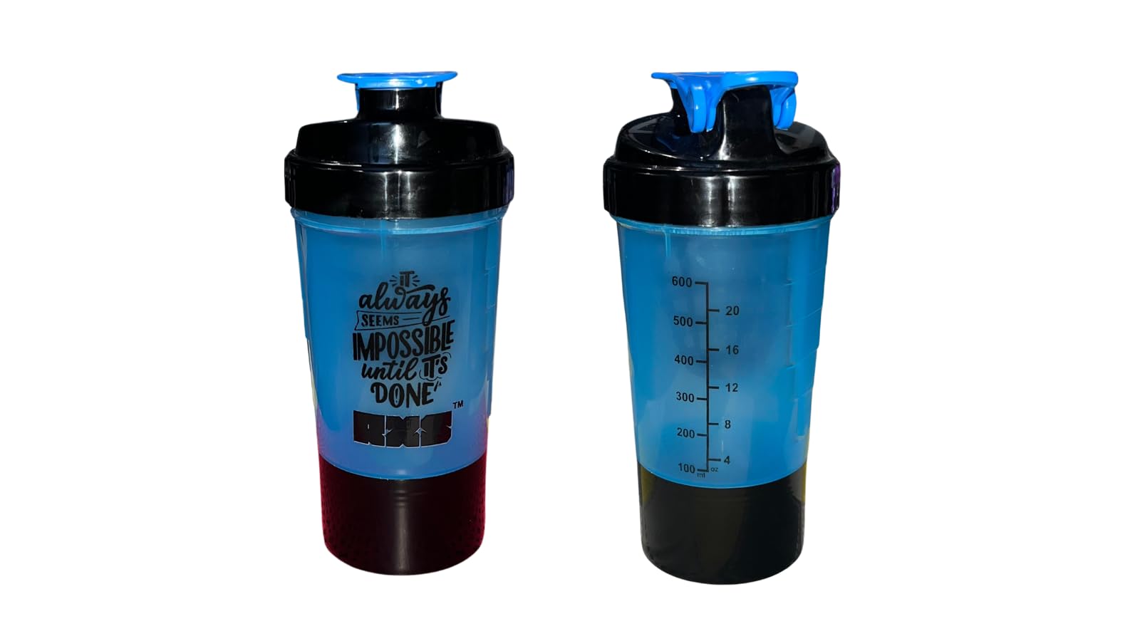 (CHAMP 600ml Plastic Shaker (Pack of 1, Blue) for Gym, Travel, Cycling-image-39