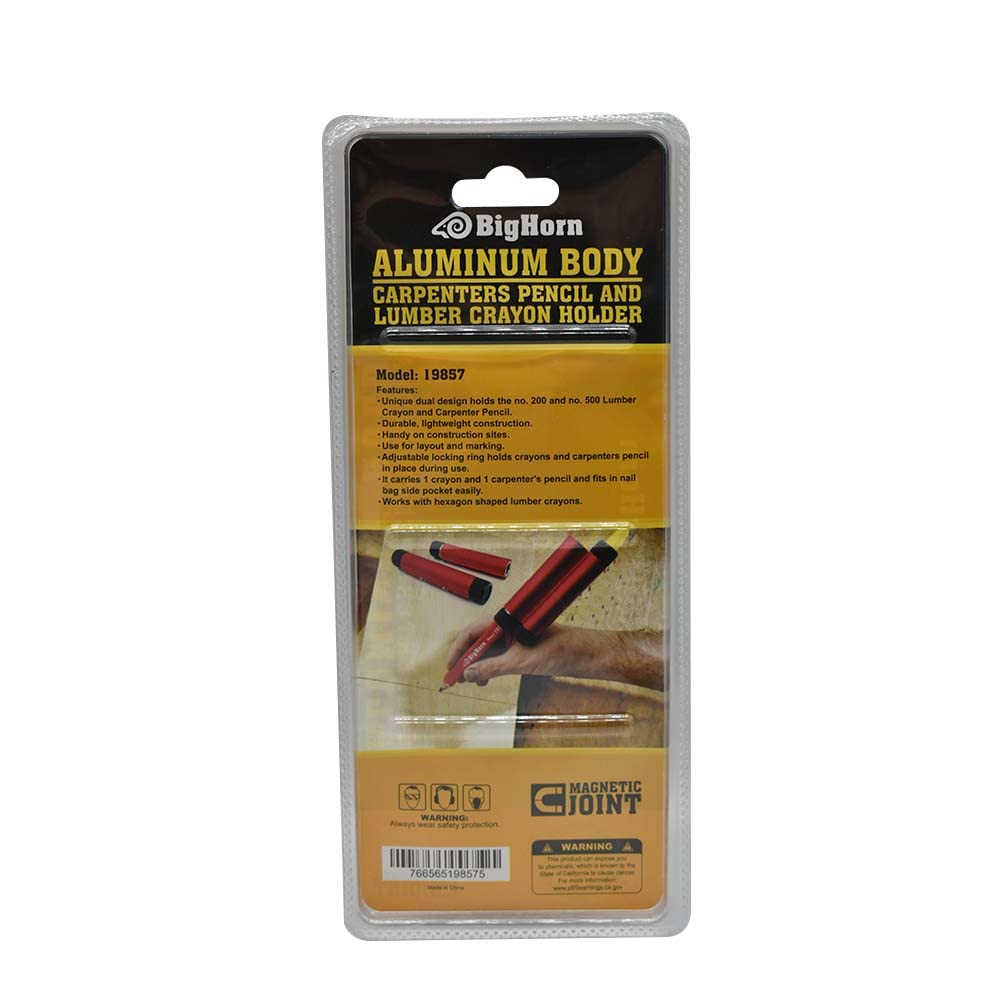 BIG HORN 19857 Aluminum Body Dual Marker Holder for Carpenter’s Pencil/Lumber Crayon — Amazon image 8