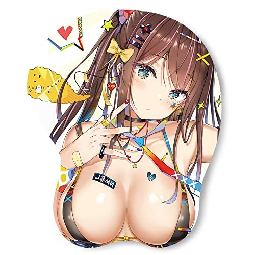 Kaguya Luna Ergonomic Mousepad with Wrist Support - Protect Your Wrists and De-Clutter Your Desk - Premium Mouse Pad with Wrist Rest - Latest Custom Non-Slip Design (3D Kaguya Luna)