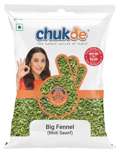 Image of Chukde Moti Saunf, Big Fennel Seeds Whole Spices, 300g, Pack of 100g x 3 & Chukde Kaddo ke Beej, Pumpkin Seeds, 200g
