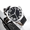 Men’s Watches Black Leather Strap Quartz Analogue Wrist Watch Arabic Number Classic Water Resistant Easy to Read #2
