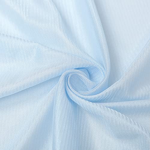 rismart Tulle Tutu Table Skirt Decor Blue 76 H x L 280 cm, 110.2 x 29.9 inch (Rectangular) - Image 2