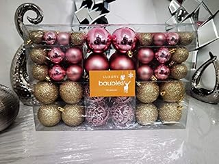 DEENZ Christmas Tree Baubles Xmas Balls Decoration Ornament Set Shatterproof Garland Stars Pine Cones 100 Pieces