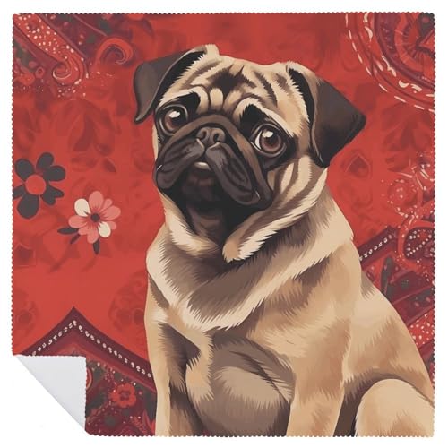 Servilletas de Tela Reutilizables Set de 2 con Diseño de Pug miniatura 6