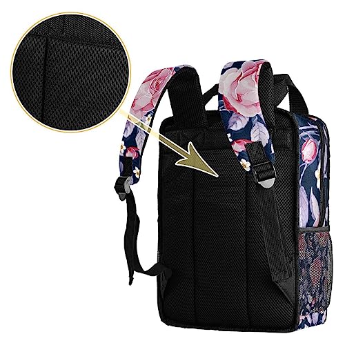 Cartable sac à dos pour garçon rose multicolore 35.5x26x12 cm