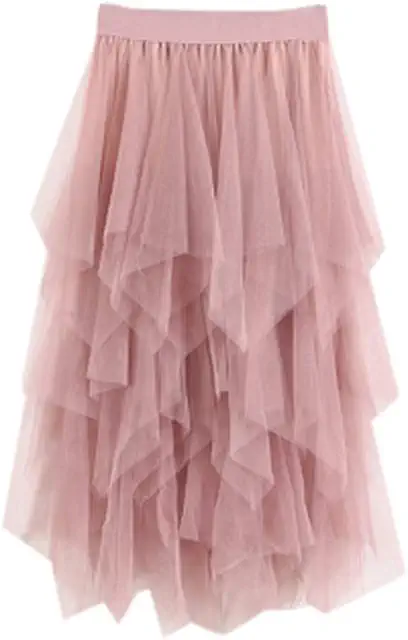Women's Pattern Casual High Waist Tulle Tutu Skirt - Rokjes Patroon