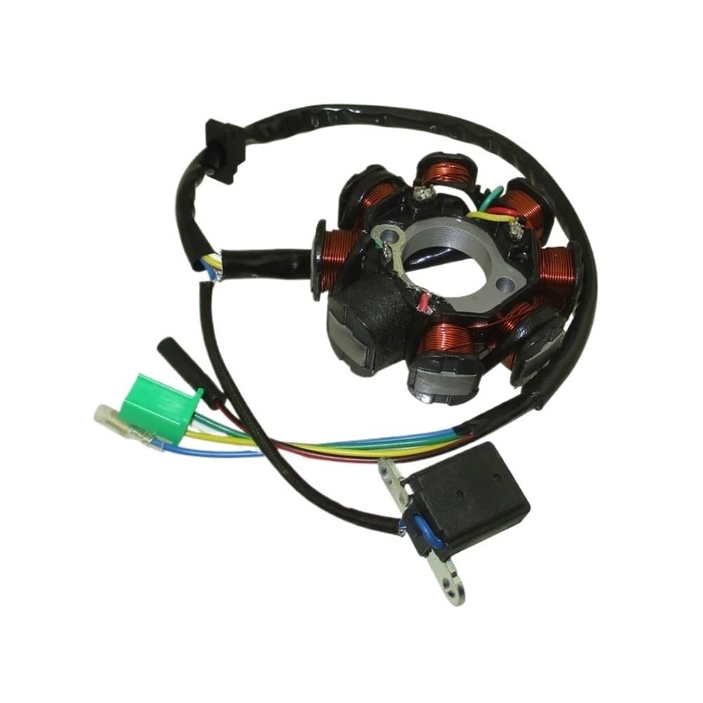 Motorcycle Magnet Coil Generator Stator 8 Coils Ignition Stator Magneto for GY6 125cc 150cc Moped ATV Quad Motorcycle Ignition Engine Stator Coil