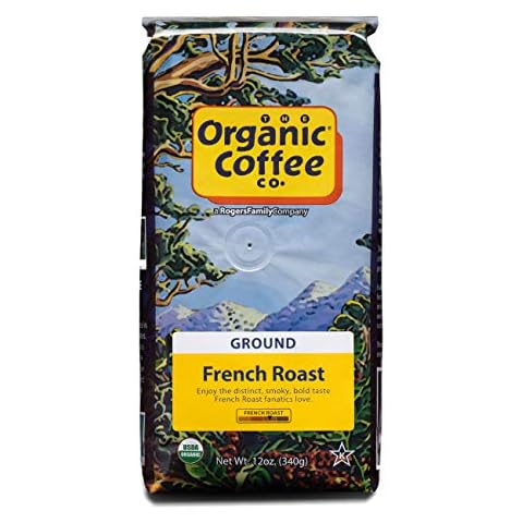 The Organic Coffee Co. Ground Coffee - French Roast (12oz Bag), Dark Roast, USDA Organic Cover