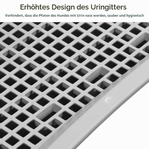 Hundetrainings Toilette Wand, Individuelles Design Hunde Trainingstablett, Netz Design, Leicht zu Reinigen, Hundetoilette, Kaubeständig, Tragbares Welpen Töpfchen (BLACK)