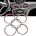 Euopat Ring Trim Sticke Out Sortie d'air conditionné Cache-air décoratif Autocollant approprié 2013-18 pour Mercedes-Benz Classe B Classe CLA GLA Climatisation Sortie d'aération