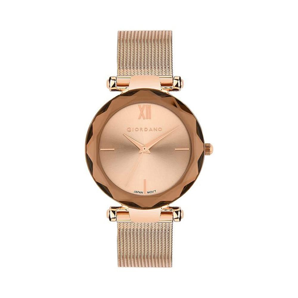 giordano Analog Watch for Women with Cut Glass dial, Roman Indices and Stylish Metal Strap-picture-18