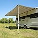 your GEAR Caravan Tarp TC Wohnwagen Sonnendach – wasserdichtes Baumwoll-Sonnensegel mit UV 50+, Alu-Teleskopstangen, in 5 Größen (Beige/Sand, 300 x 240 cm)