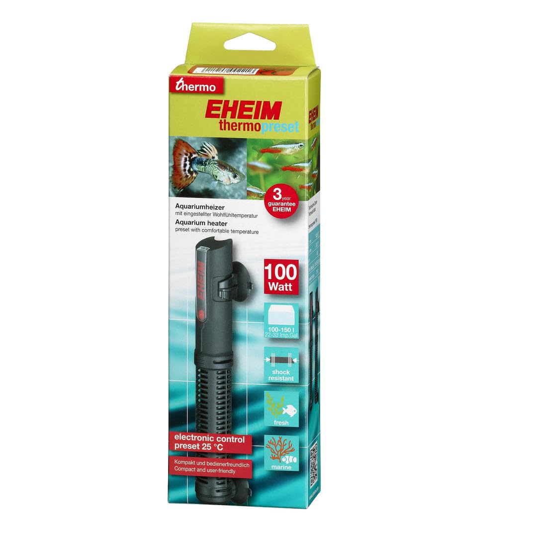 Eheim Thermopreset Heater 100W preset to 25c (for aquariums 100-150L)
