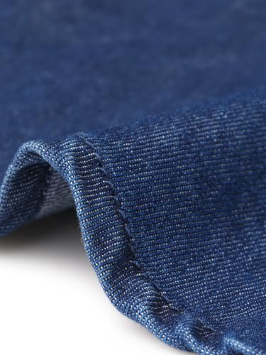 Image of Agnes Orinda Plus Size Denim Dress for Women Short Sleeve Button Down with Pockets Midi Jean Denim Shirt Dresses