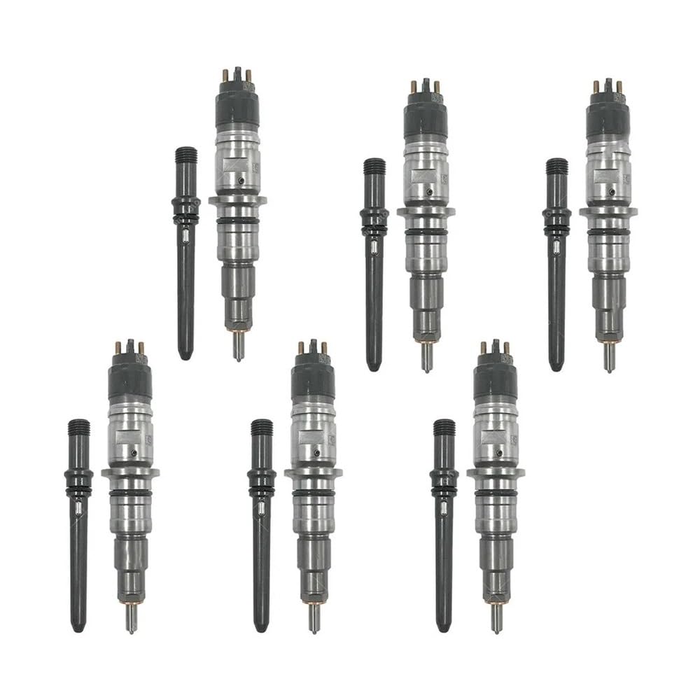 Hsugftmz One Color 6Pcs Diesel Fuel Injectors For 2500&3500 6.7L 2007-2012 0986435518 0445120050 68027067Aa 0445120193 0445120185