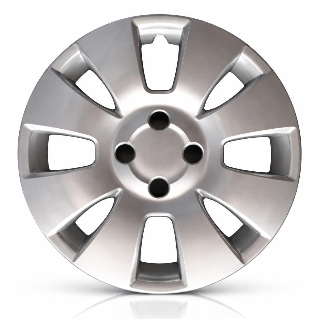 Set 4 Copricerchi 15 Pollici Compatibili con Toyota Yaris dal 2006 in Poi – Coppe Ruota in ABS Resistente – Design Elegante, Finitura Curata, Ricambio Estetico per Auto