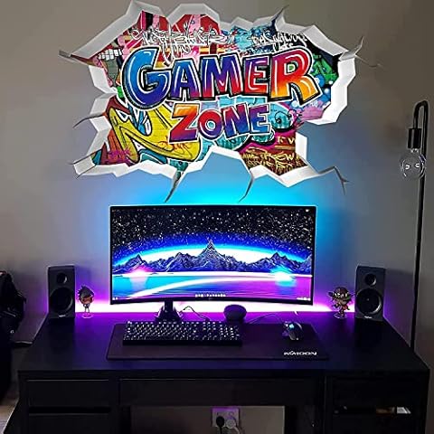 TOARTi 3D Gamer Wall Stickers for Bedrooms Cover