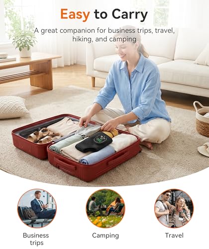 Welcozoon Foot Massager for Neuropathy, Cordless Ankle Massager for Circulation and Pain Relief, Rechargeable Foot and Ankles Heating Pad with Massage, Heated Ankle Brace Gifts for Women and Men Black — view 6