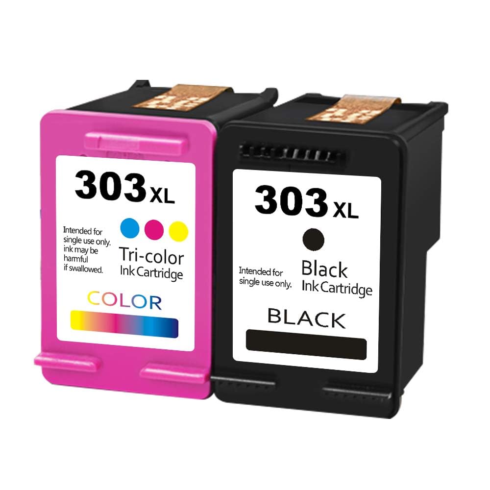 SanSeCai 303 XL Remanufactured Ink Cartridge for HP 303 303XL Ink Cartridges for HP Envy 6220 6230 6252 7120 7132 7155 Printers