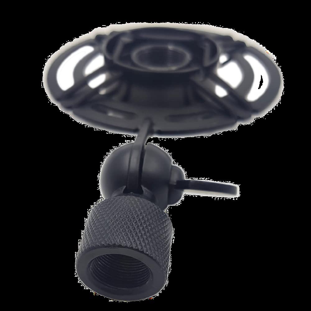 Supporto per microfono a vite portatile in metallo nero opaco supporto per microfono anti-vibrazione