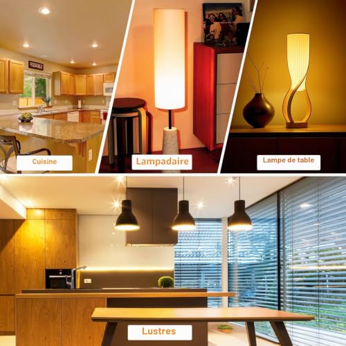 Lampe Fluorescente Compacte 9W à 2 Broches, G23 Blanc Chaud 2700K, Dimensions : 16,5 cm, 720LM, Tube Rotatif en Forme de U, Lampe à économie D'énergie, CFL, Convient Pour Couloir, Chambre, Cuisine – vue 7