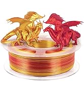 IEMAI PLA Filament 1.75mm, Silk PLA Rainbow Filament 3D Printer Filament 1kg Spool ( Gold + Red )