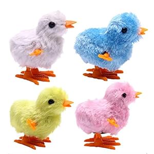 Youmine 1 stuk Fuzzy Chick Hopping Wind Up Toy Kip