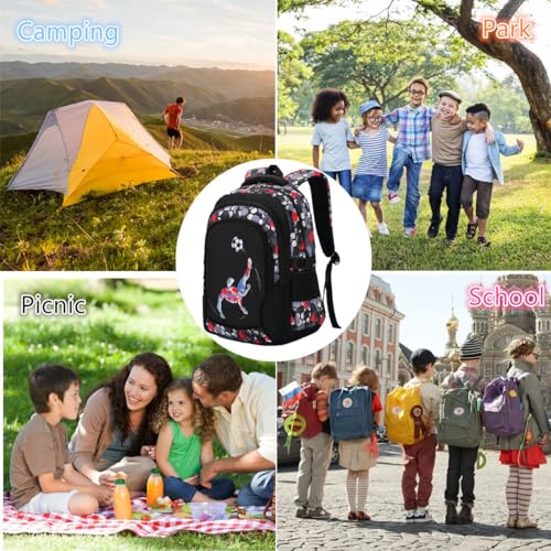Image of Ladyzone Camo School Backpack Lunch Box Set Lightweight Schoolbag Travel Camp Outdoor Daypack