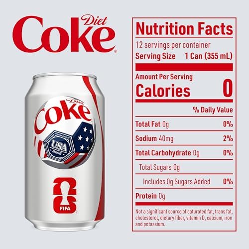Diet Coke Soda Soft Drink Cans, 12 fl oz, 12 Pack - 1