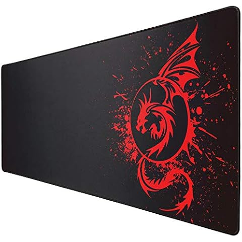 Gaming Mauspad, großes erweitertes Anti Rutsch Mauspad mit Gummiboden und genähten Kanten, Glatte Oberfläche Cover